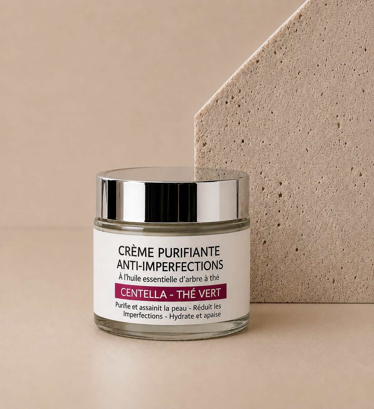 Pot de Clear Balance Cream Riam Cosmetics à la Centella et au Thé Vert.